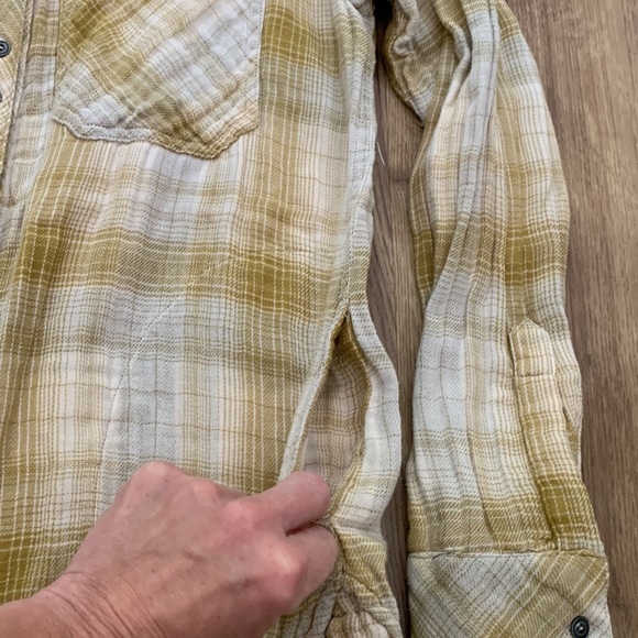 Free People, plaid button down shirt, size XS - Picture 4 of 7